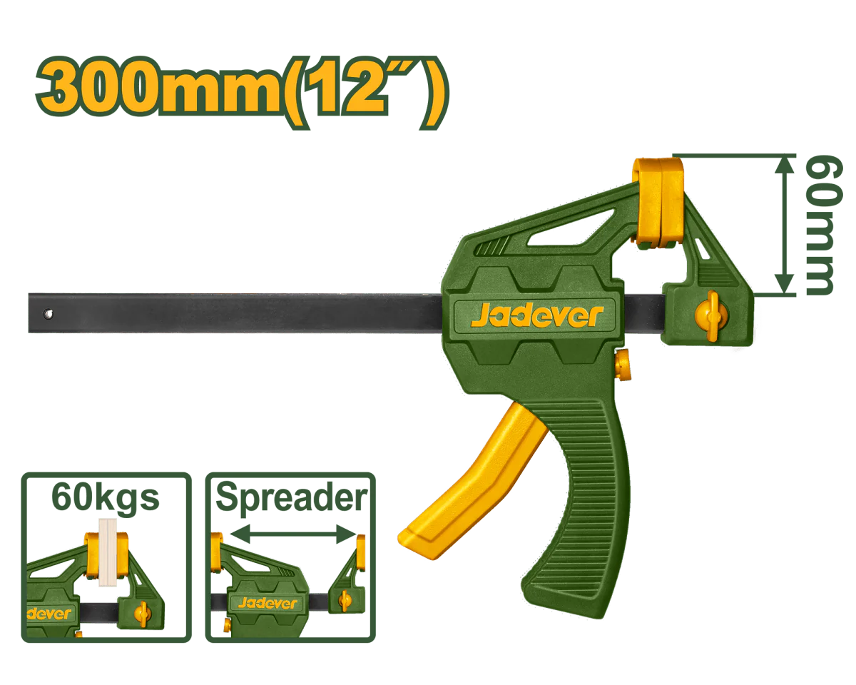 Morsetto a barra Jadever 60 mm con funzione distanziatore