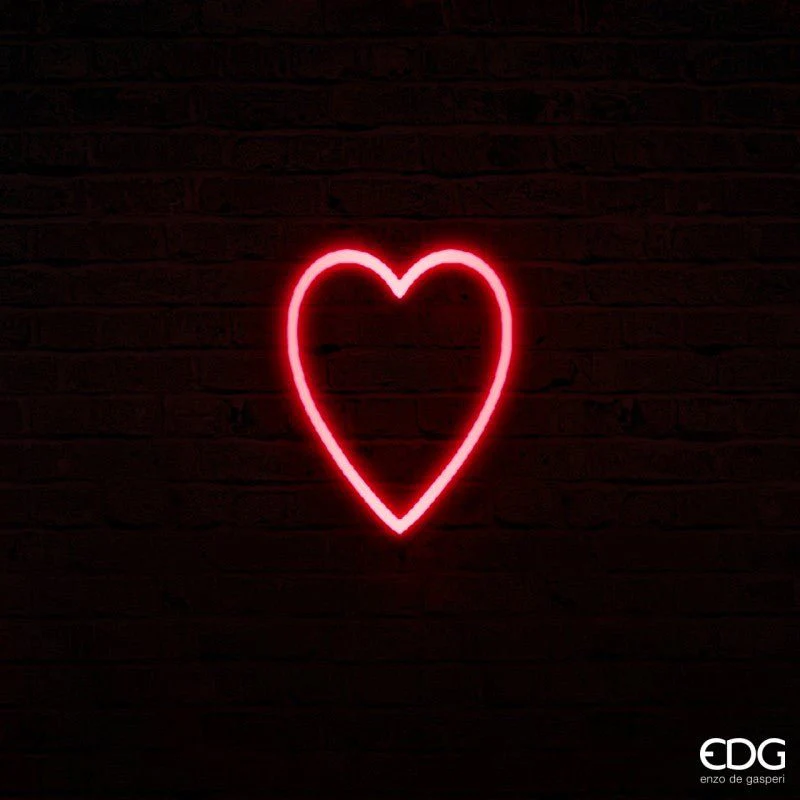 Neonled cuore a 2 facce rosso h30cm| EDG