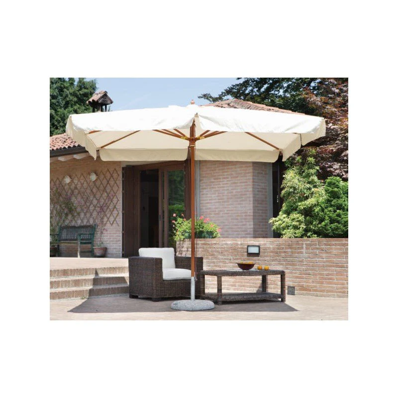 Ombrellone da giardino in legno De Lux 3x2 mt Moia - Image 2