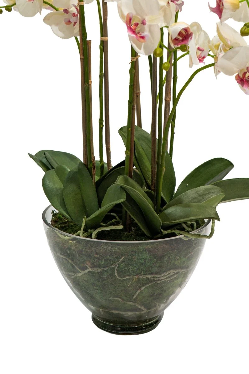 Pianta artificiale in vaso trasparente Orchidea Phalaenopsis h85 cm | Xone - Image 3
