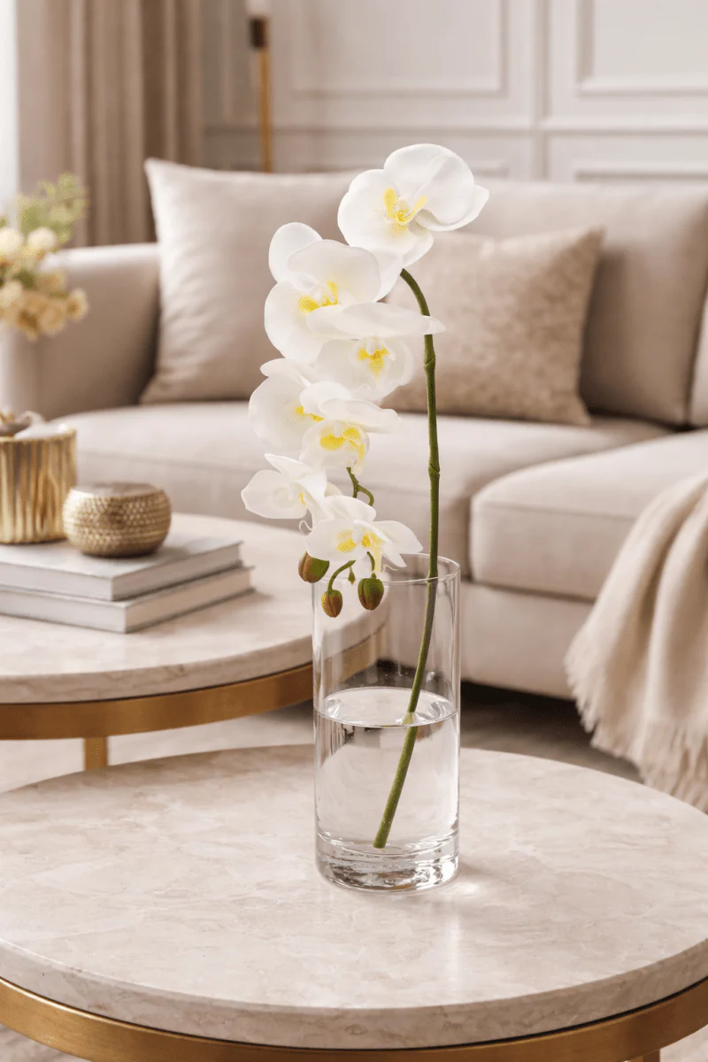 Orchidea artificiale Phalaenopsis Olisramo bianco x7 H85| EDG - Image 2