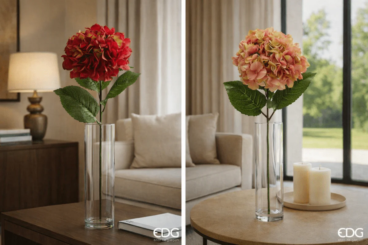 Ortensia ramo con foglie H75cm | EDG - Image 3