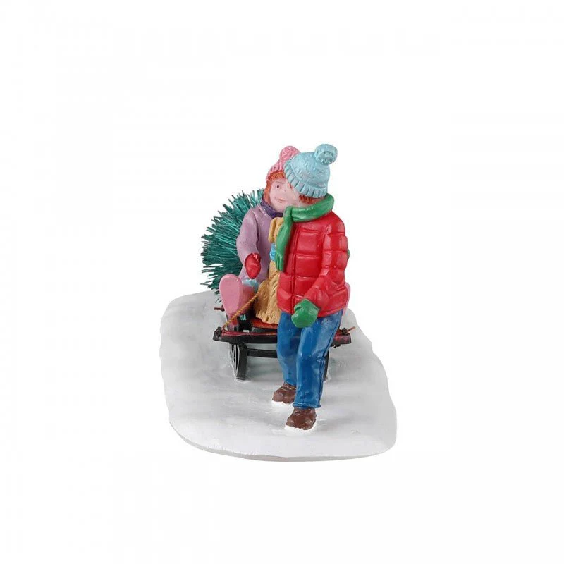 Paesaggio Bambini Albero Con Slittino | Lemax - Image 3
