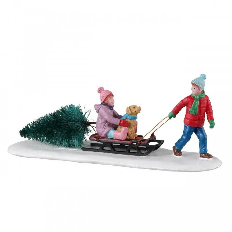 Paesaggio Bambini Albero Con Slittino | Lemax - Image 4