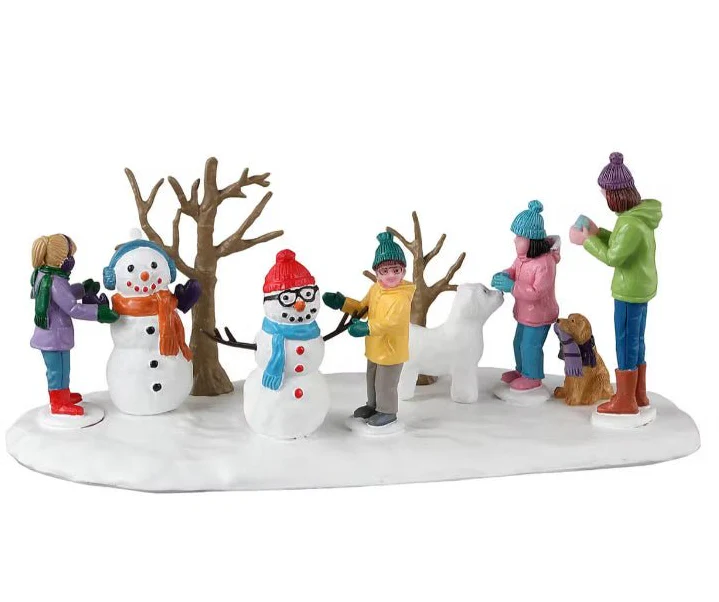 Paesaggio pupazzi di neve e amici-Lemax