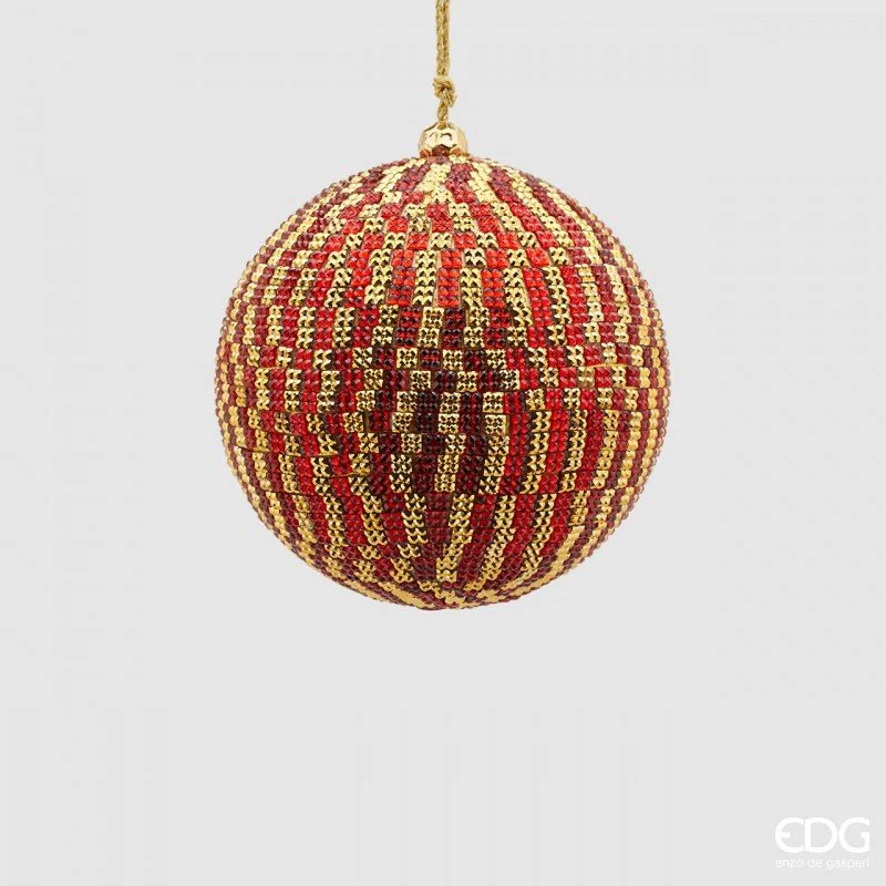 Palla effetto Mosaico Diametro 10 Rosso Oro|EDG