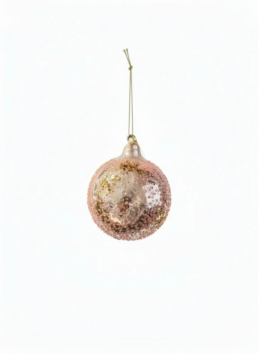 Palla di Natale a Goccia – Vetro Rose Gold