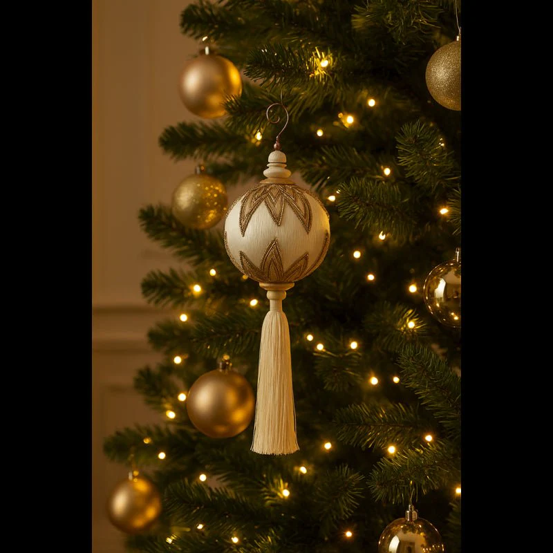 Pallina Con Decorazione Nappa Ricamo|EDG - Image 2