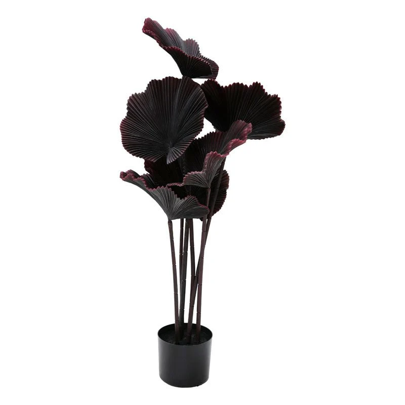 Palma artificiale bordeaux in PVC H.106cm