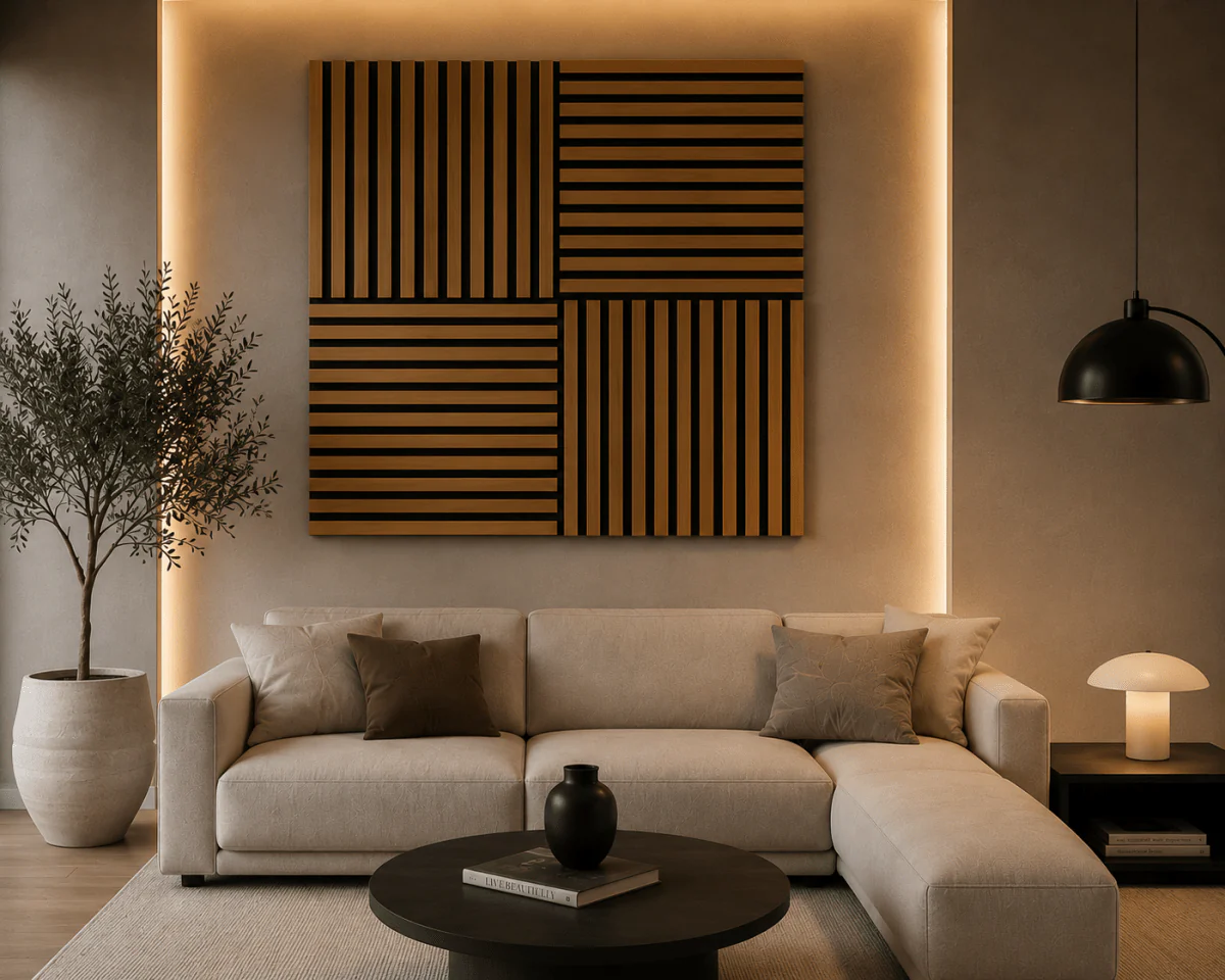 Set 4 Pannelli 60x60cm Decorativi Effetto Legno con Doghe Verticali | OX Zeroper - Image 5