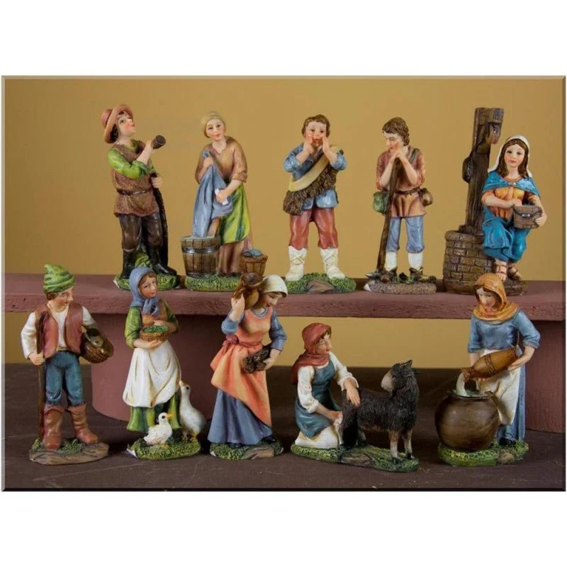 Pastore in resina cm.10 - figure assortite - per presepe - Image 2