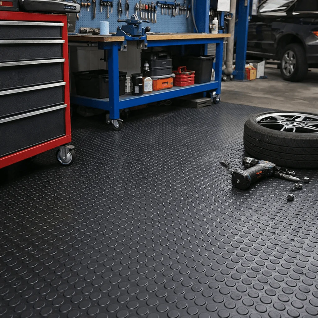 Pavimento bullonato antiscivolo in PVC antracite - Image 2