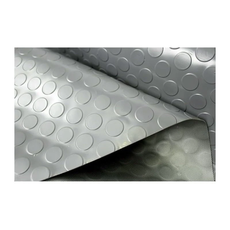 Pavimento bullonato antiscivolo in PVC grigio chiaro - Image 4