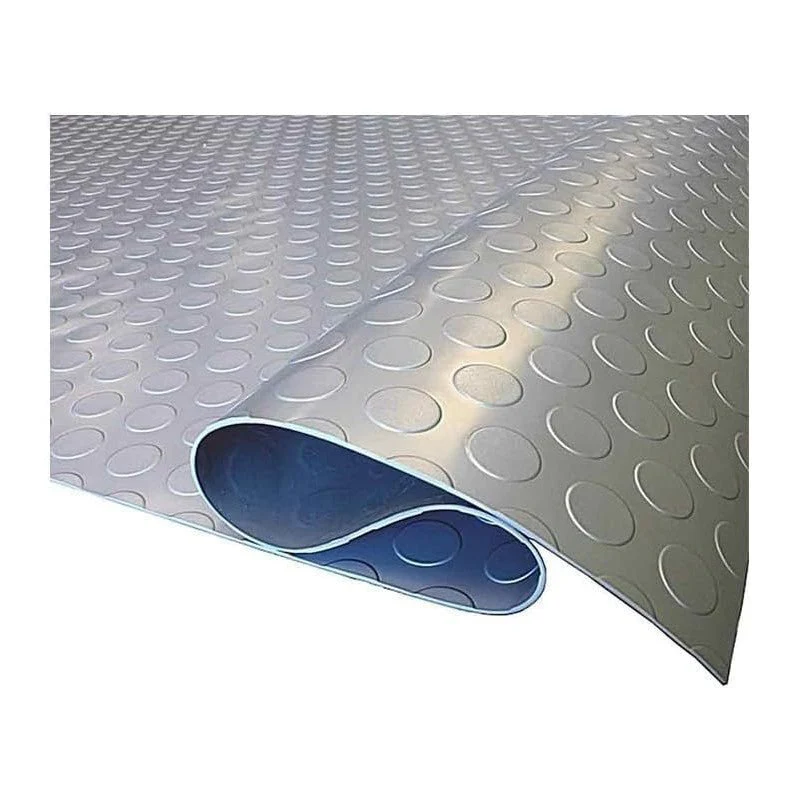 Pavimento bullonato antiscivolo in PVC grigio chiaro - Image 5