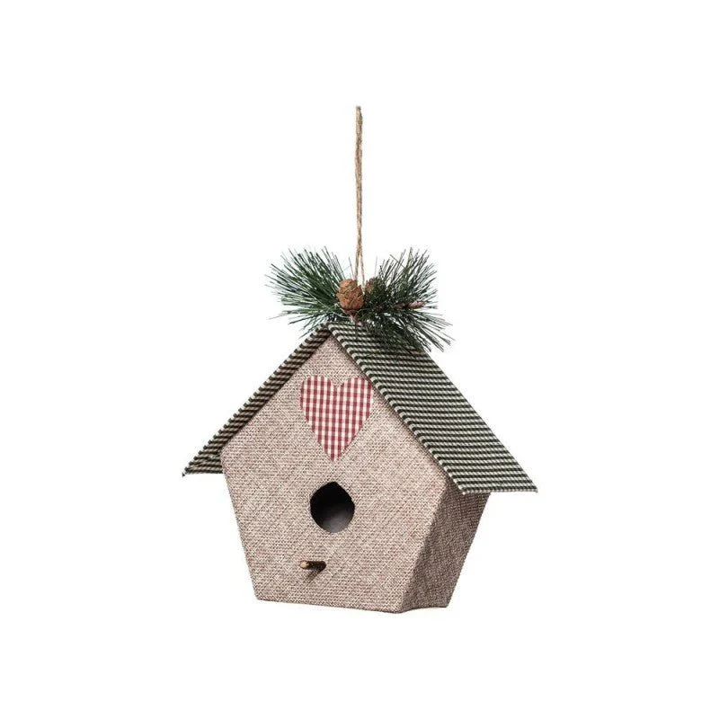 Pendente casetta verdealbero di natale 11x5x13 cm