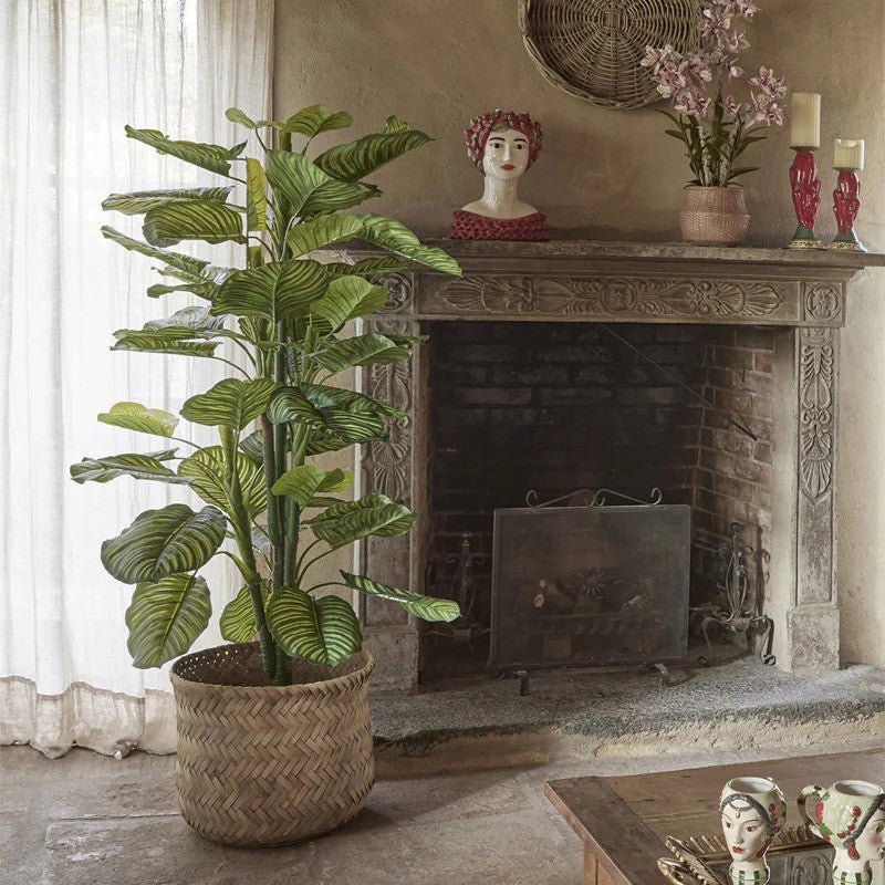 Pianta artificiale Calathea Bell con vaso 115h cm EDG - Image 2