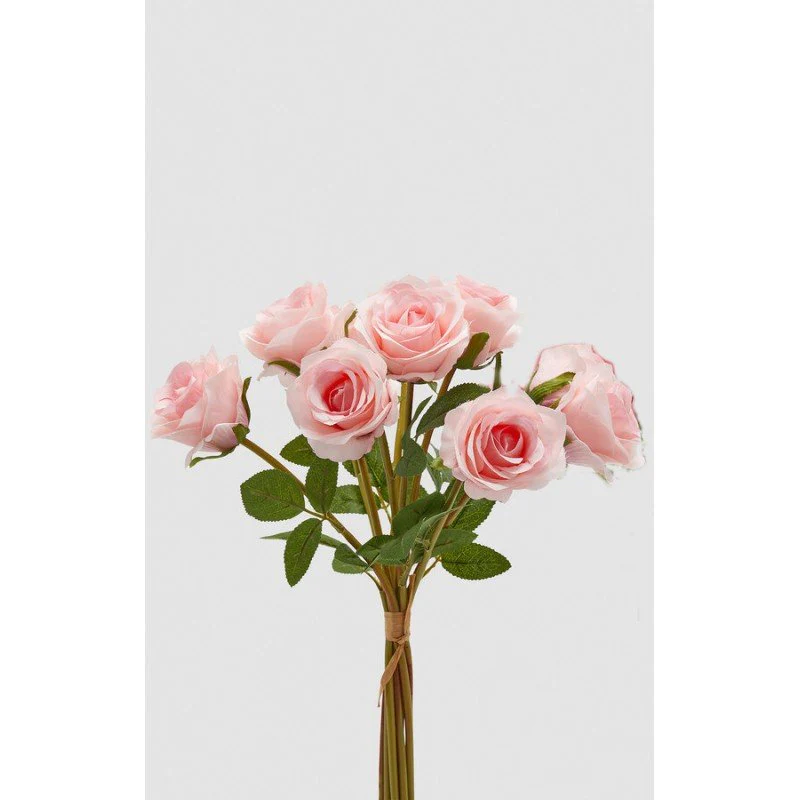 Pianta Artificiale Rosa Mazzo Con foglie  10 steli | EDG - Image 3