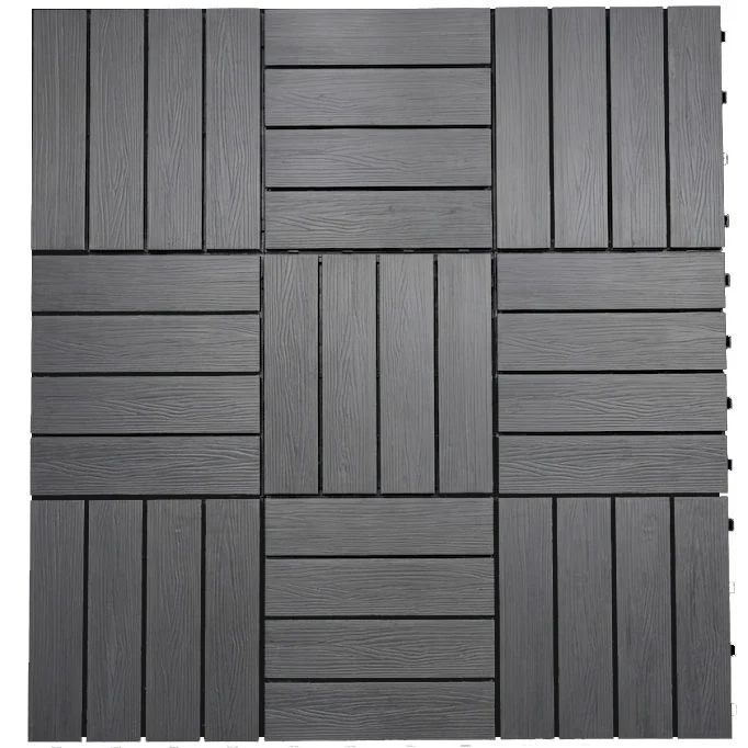 Set Piastrelle WPC a incastro click da esterno effetto legno 30x30 cm - 9 pezzi - Image 5