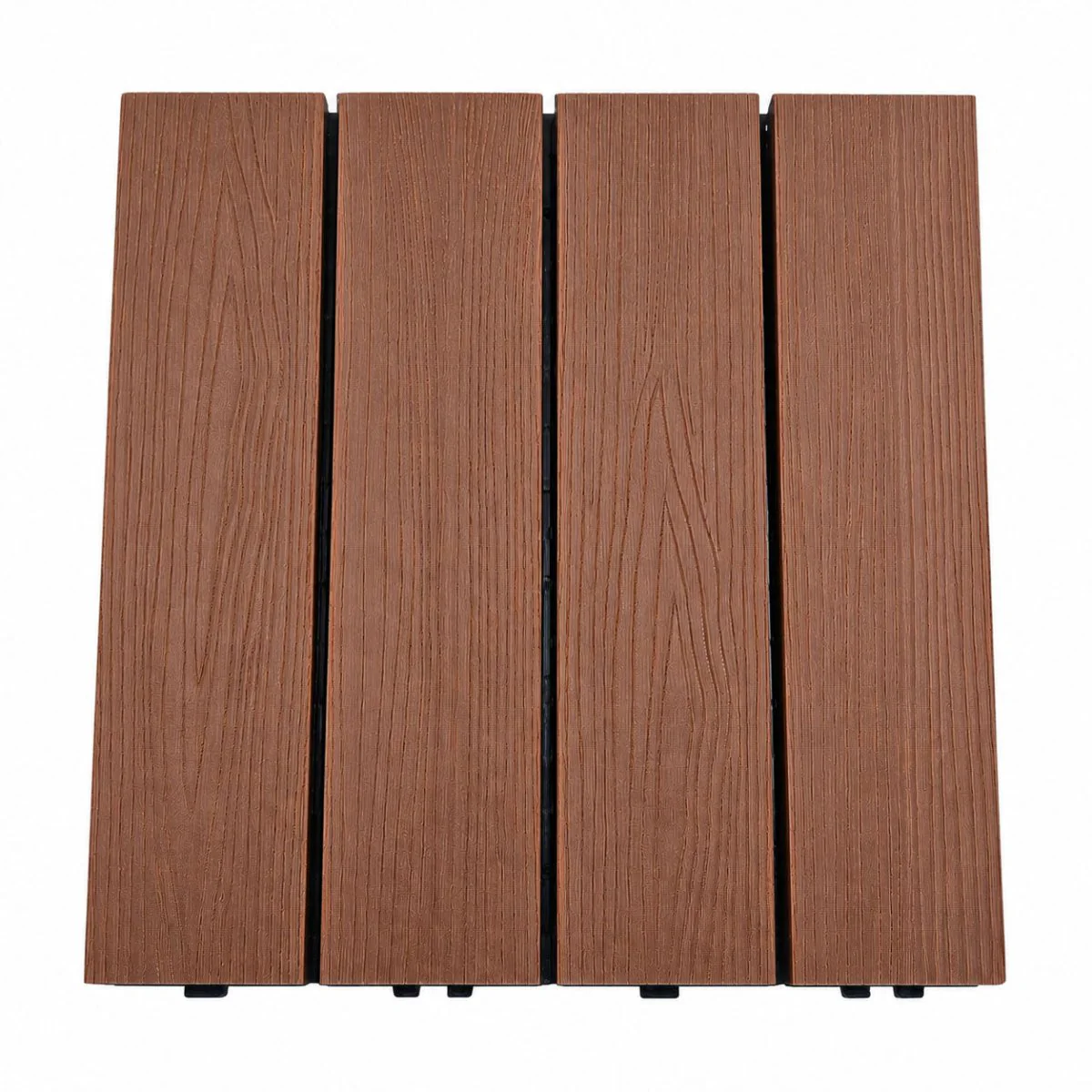 Set Piastrelle WPC a incastro click da esterno effetto legno 30x30 cm - 9 pezzi - Image 9