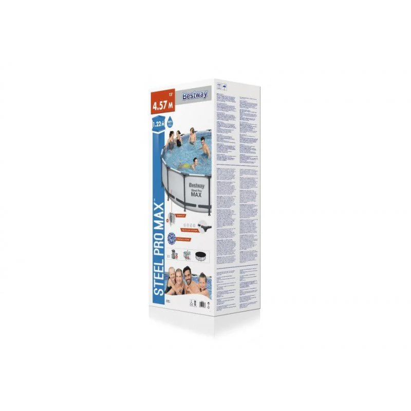 Piscina Bestway 56438 Rotonda Fuori Terra Steel Pro Max 457x122 cm - Image 4