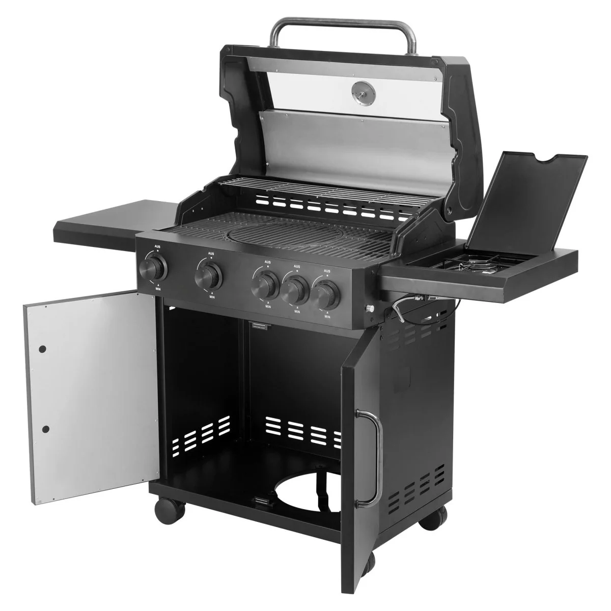 Pit Master – Barbecue a Gas con fornello laterale e custodia - Image 13