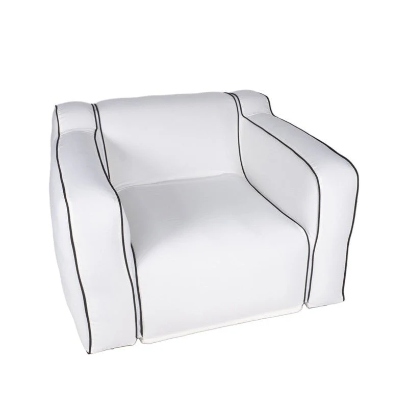 Poltrona gonfiabile da giardino bianca in Pvc