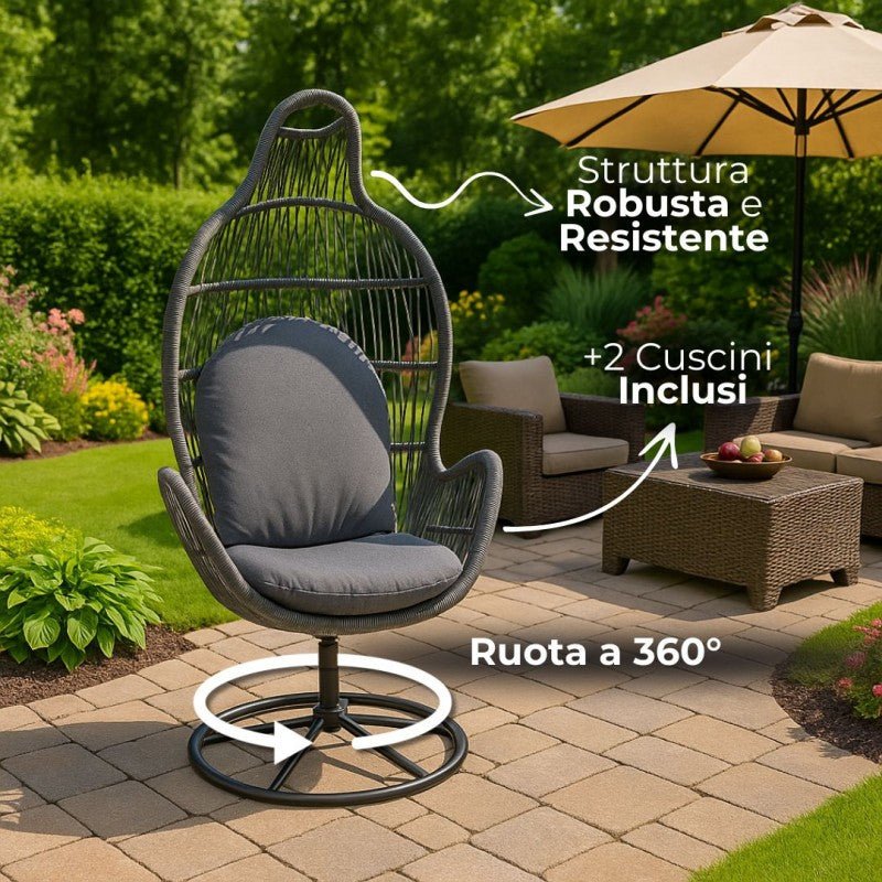 Poltrona rotante di design Rosmary – comfort ed eleganza per ogni ambiente