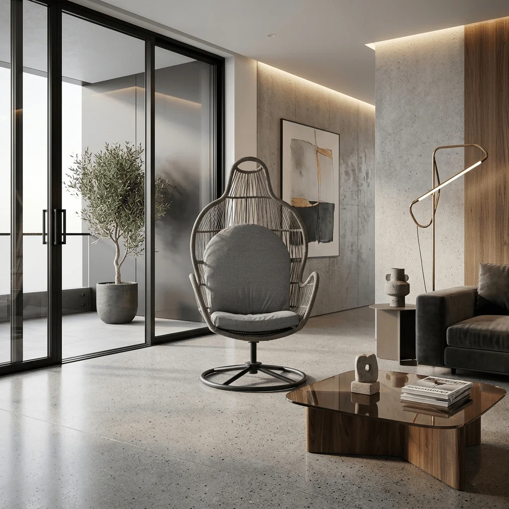 Poltrona rotante di design Rosmary – comfort ed eleganza per ogni ambiente - Image 6