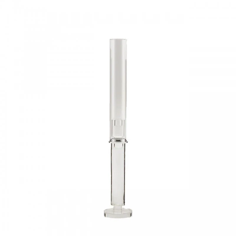 Portacandela Crystal Stelo con Cilindro H62 Cm