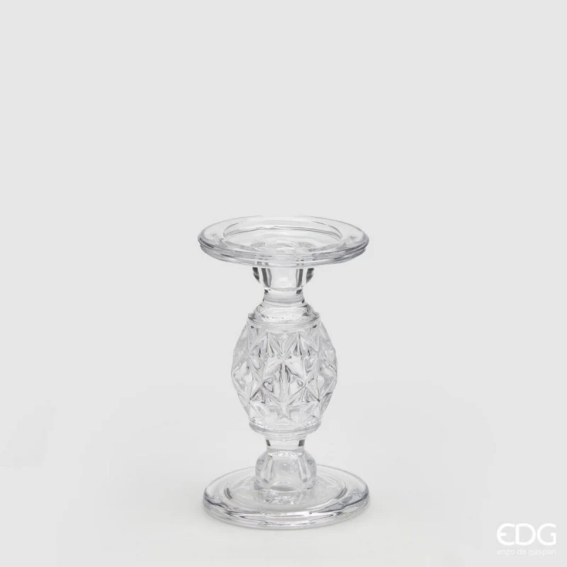 Portacandela gemma altezza 20cm Diametro 11mm Trasparente|EDG