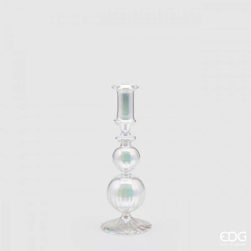 Portacandele a righe Con sfere altezza 22cm Diametro 7,5mm|EDG