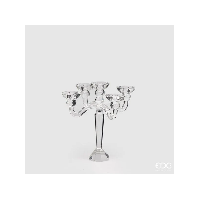 Portacandele Crystal a 5 Bracci misura 31x32|EDG