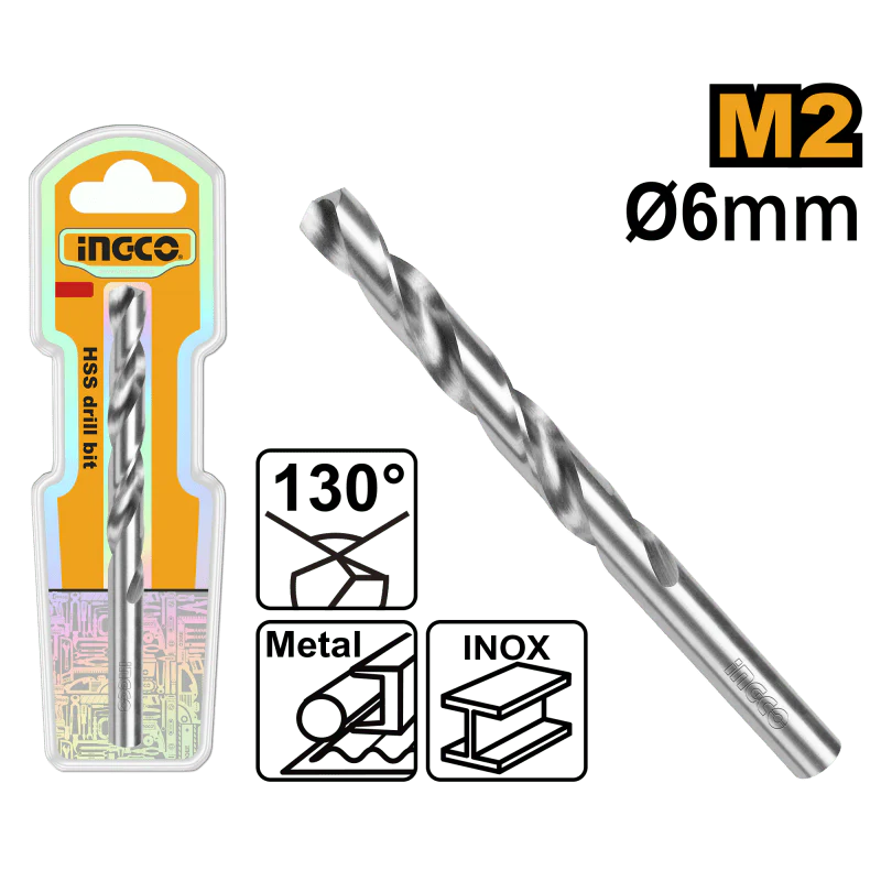 Punta M2 Hss  6mm 130gradi 1pz