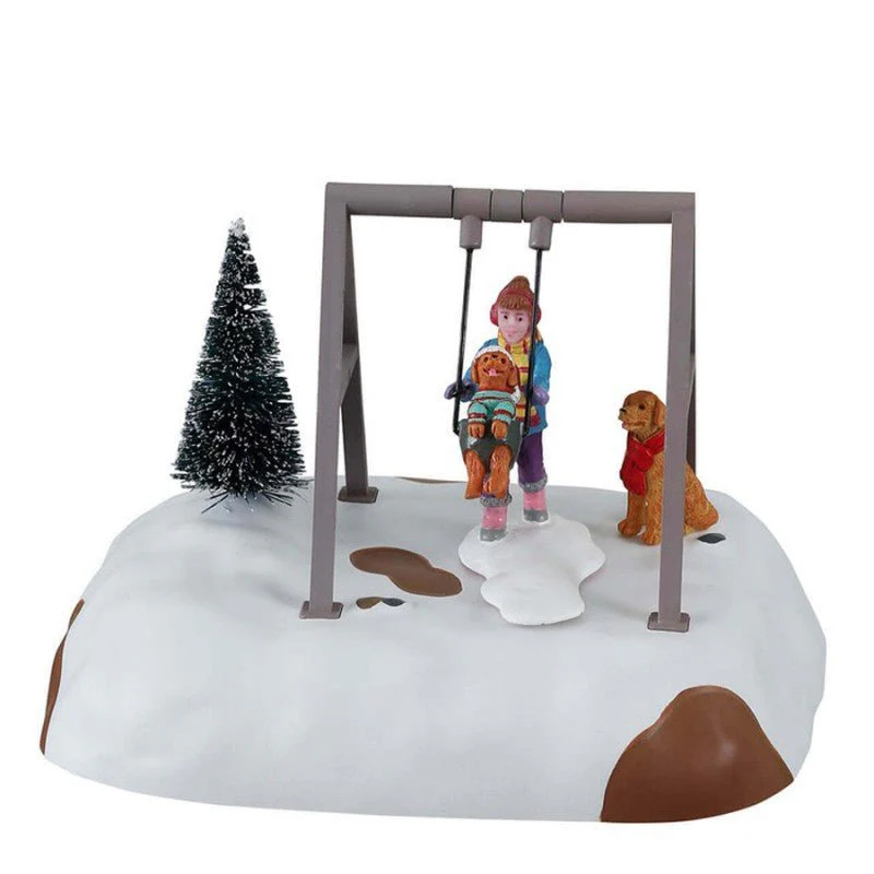 Puppy Gets A Swing Ride | Lemax