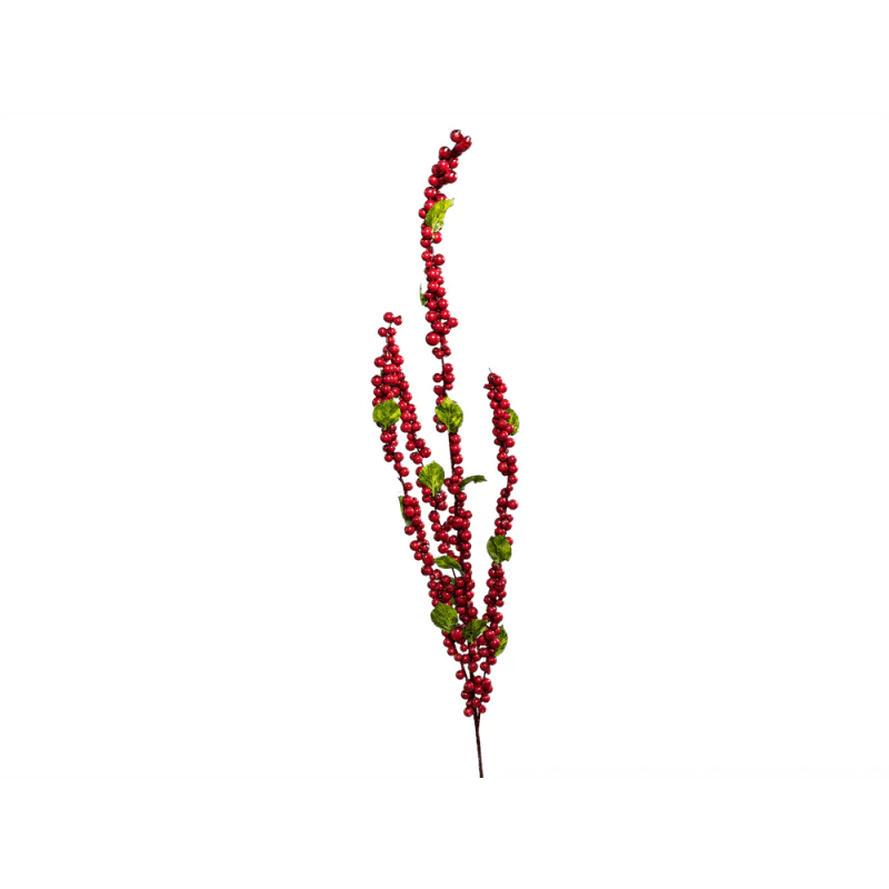Rametto con bacche h.94cm colore rosso