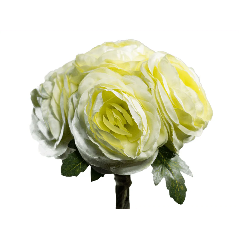Ranuncolo bouquet h25cm colore giallo chiaro