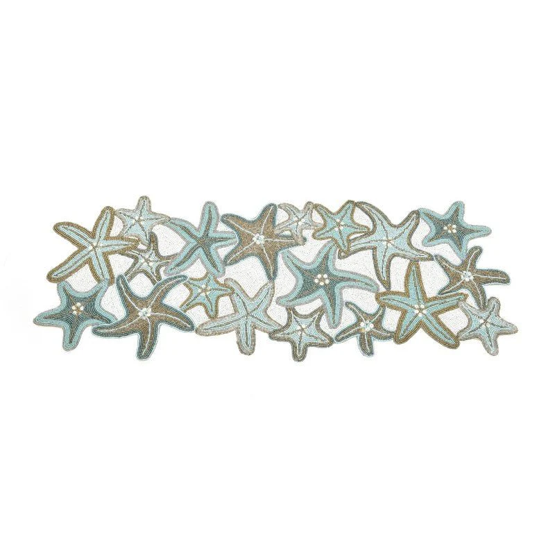 Runner perline con stelle marine 90x33cm