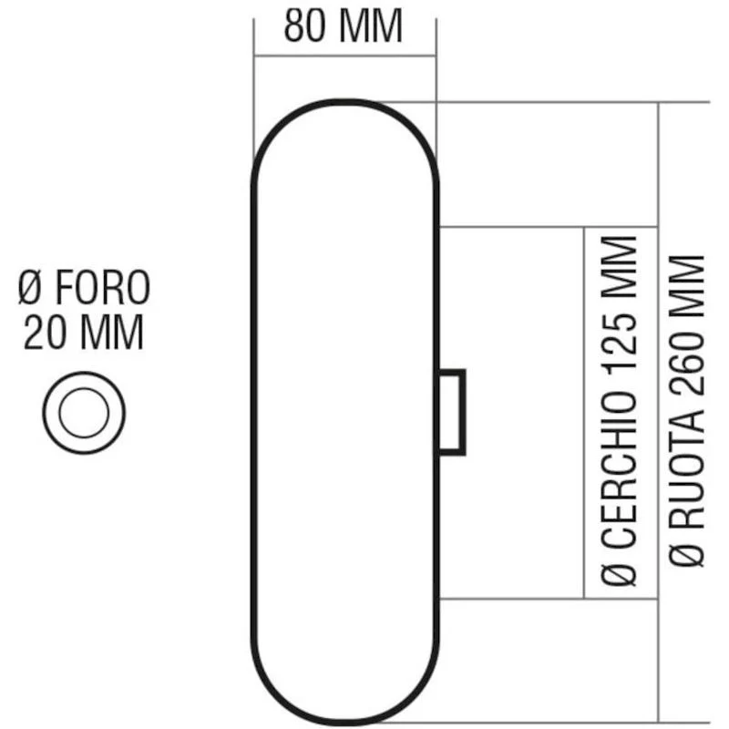 Ruota pneumatica per carrello portatutto Verdelook - Image 3