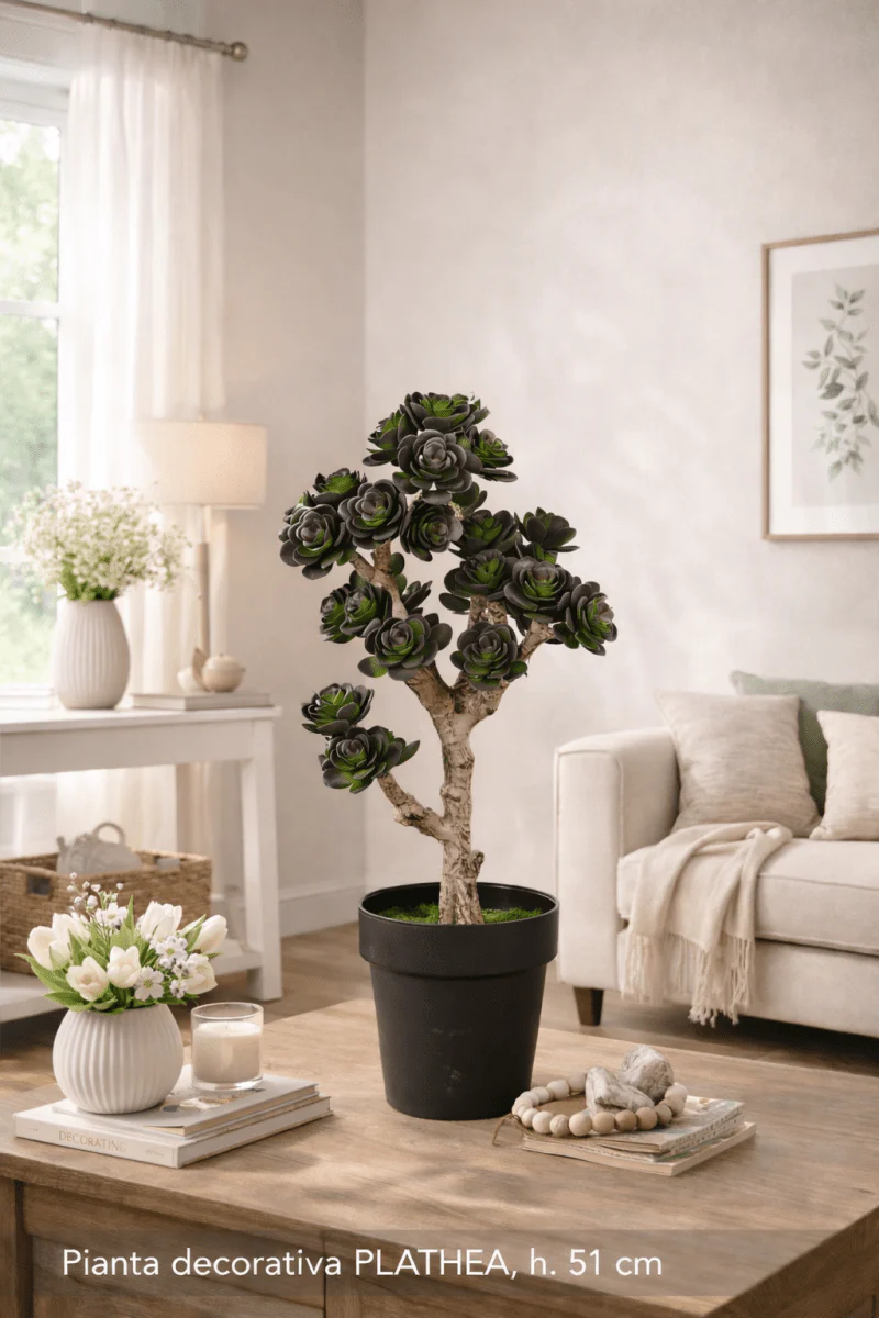Sedum succulenta artificiale in PVC H.51cm - Image 2