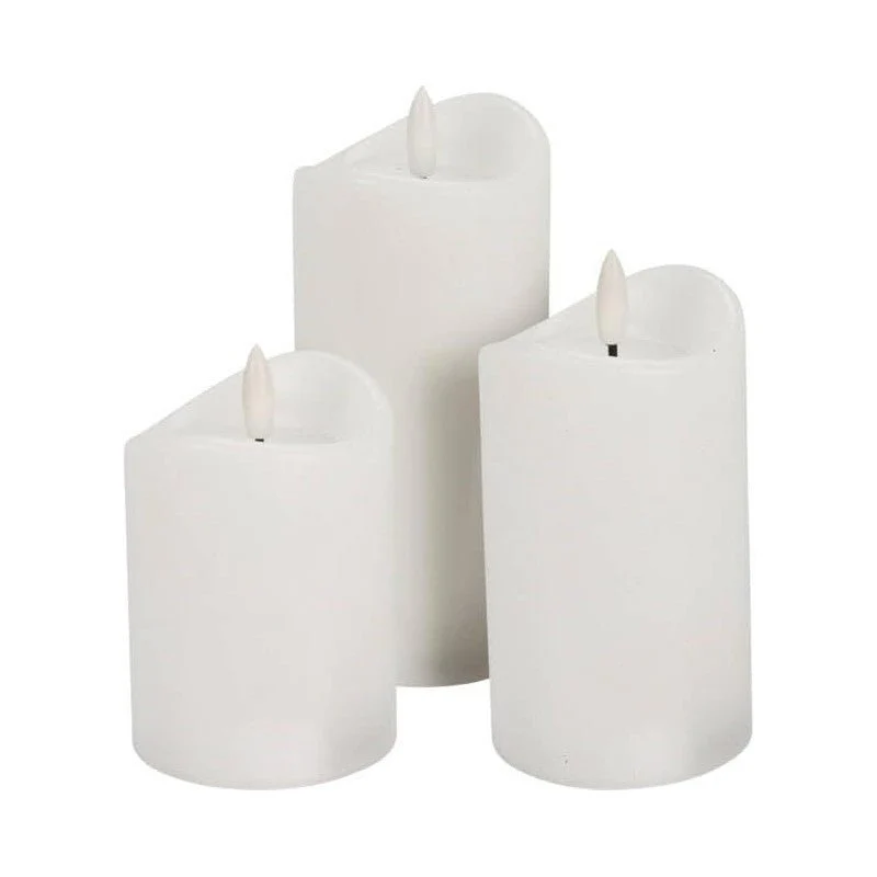 Set 3 candele led a batteria
