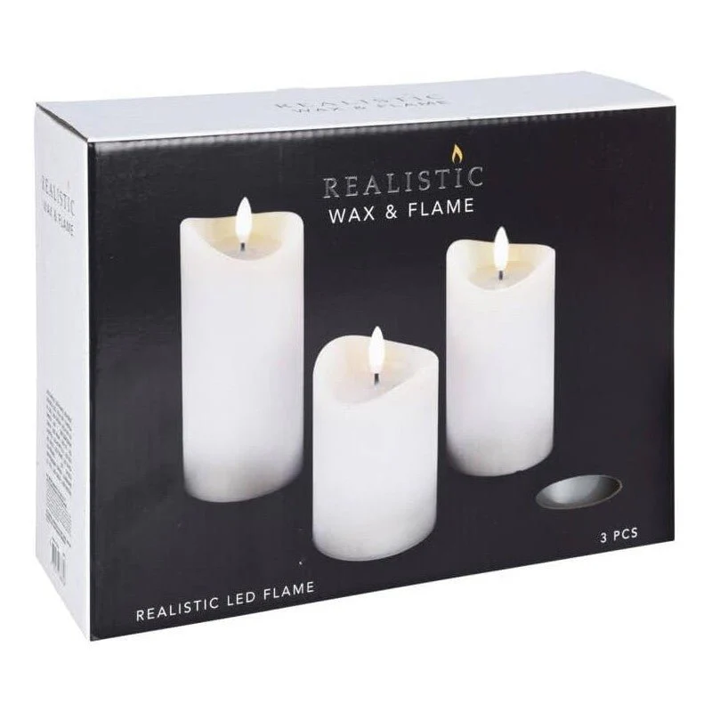 Set 3 candele led a batteria - Image 2