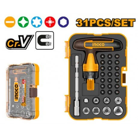 Set 31 pezzi cacciaviti e inserti magnetici
