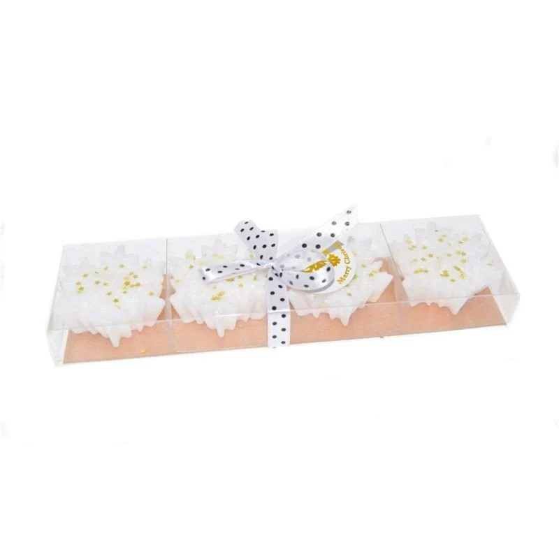 Set 4 fiocchi di neve con glitter - Image 2