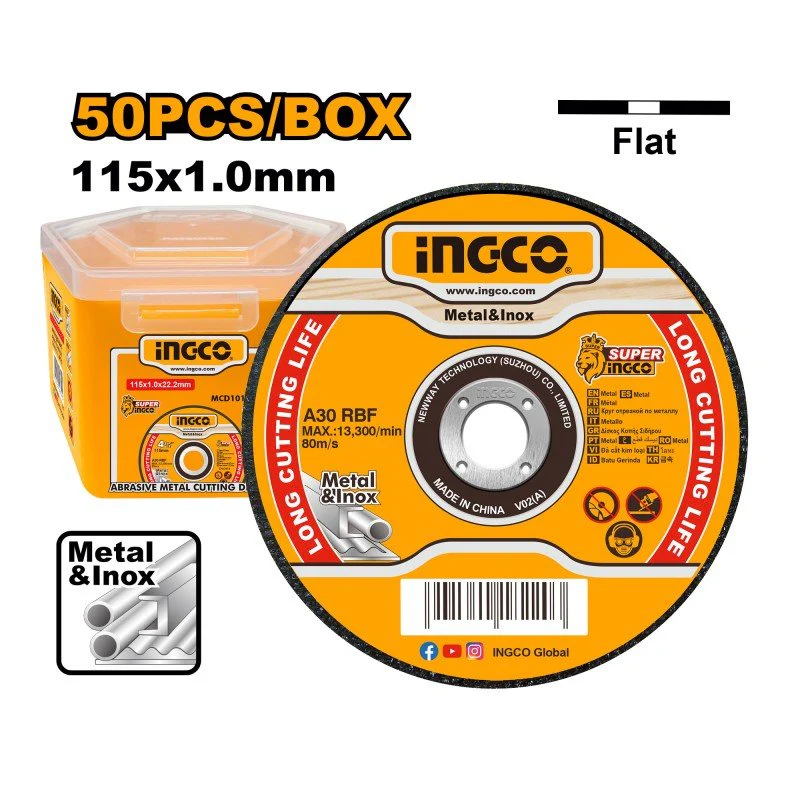 Set 50pz dischi abrasivi 115x1mm per metalli