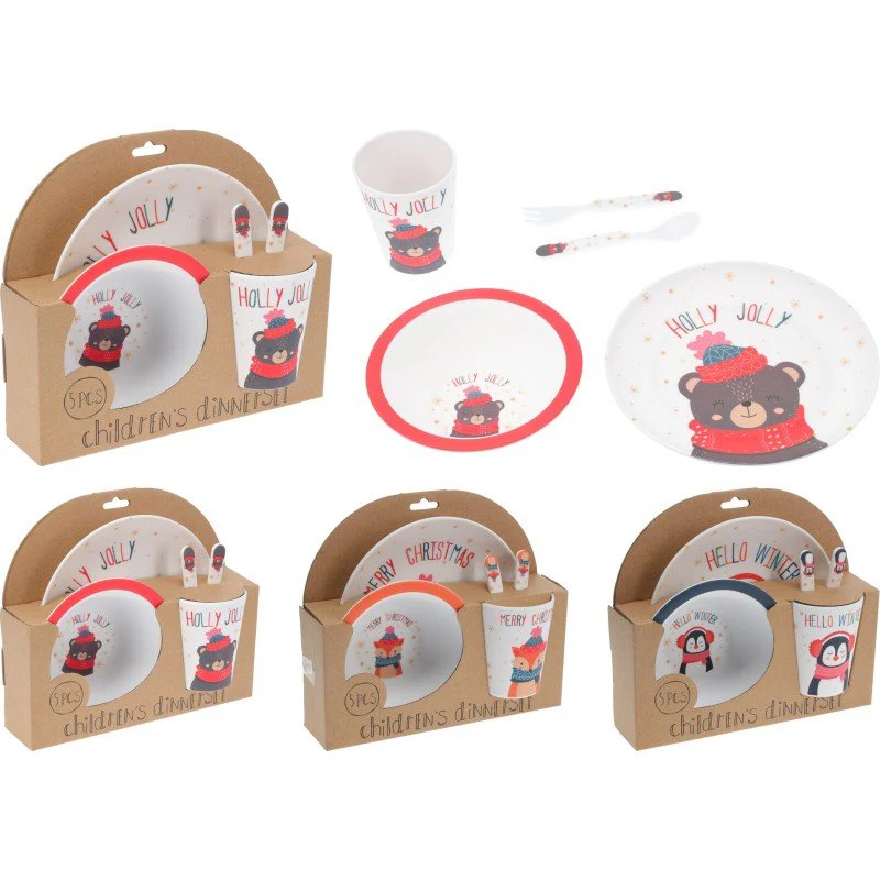 Set 5pz Melamina Natale