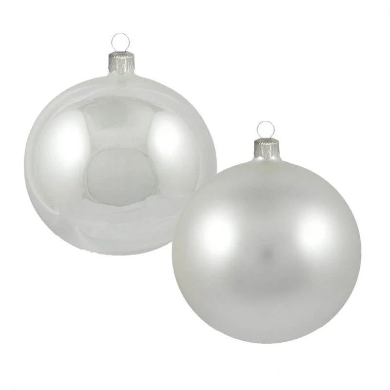 Set 8 Palle di Natale in vetro vari colori 7 cm - Image 4
