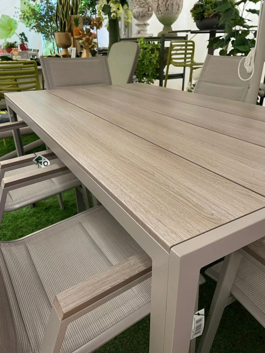Set da giardino con tavolo e 6 sedie greige natural – Asterix | Xone - Image 13