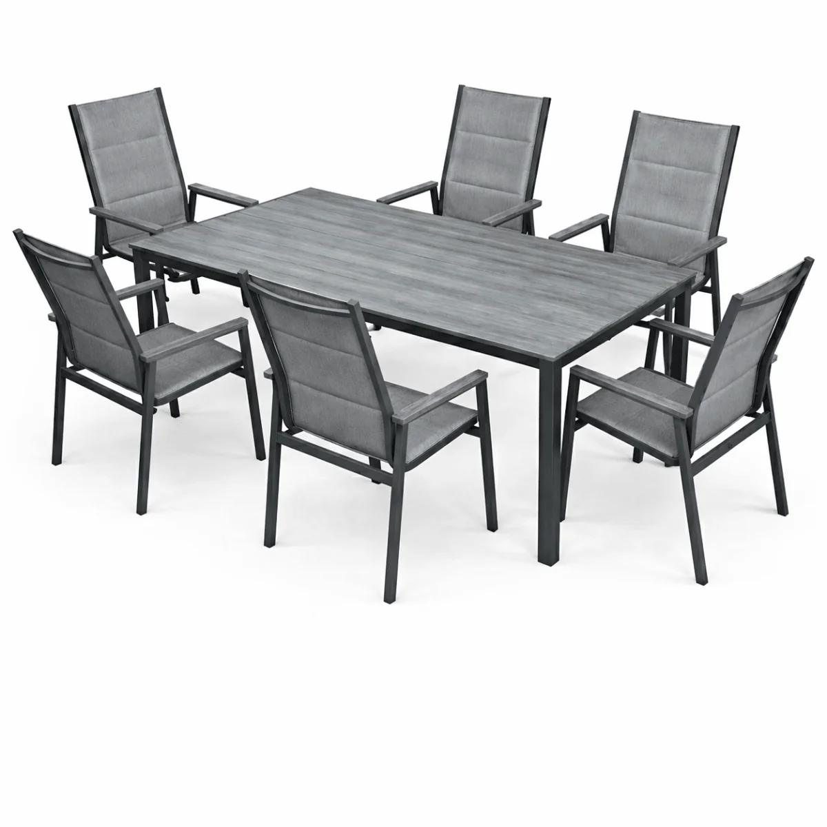 Set da Giardino con tavolo e 6 sedie antracite Asterix | Xone