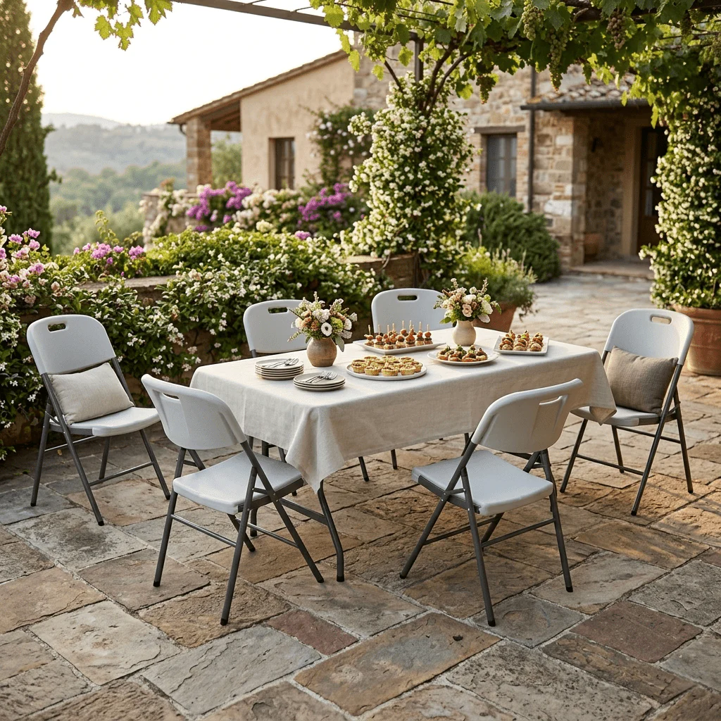 Set da giardino con tavolo e sedie pieghevoli Catering | Xone - Image 2