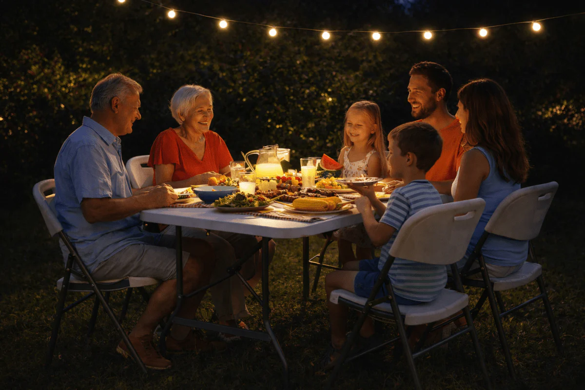 Set da giardino con tavolo e sedie pieghevoli Catering | Xone - Image 3